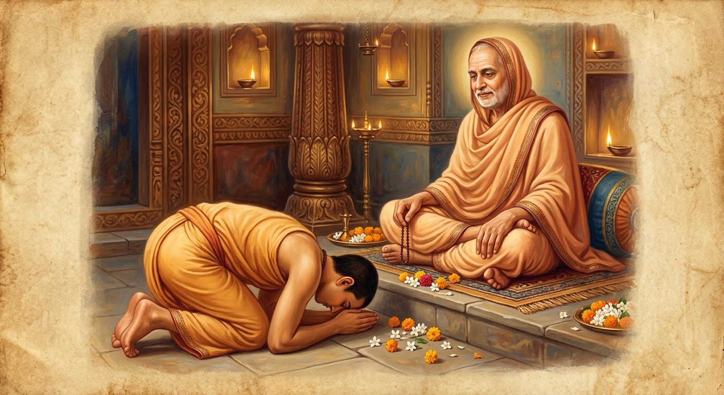 सद्गुरूंच्या चरणावर नमस्कार