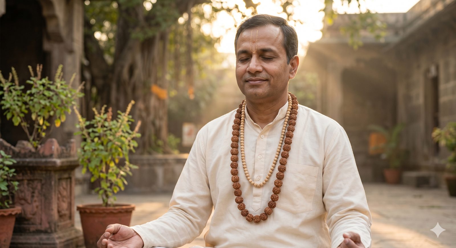 तुळशी व रुद्राक्ष माळ धारण
